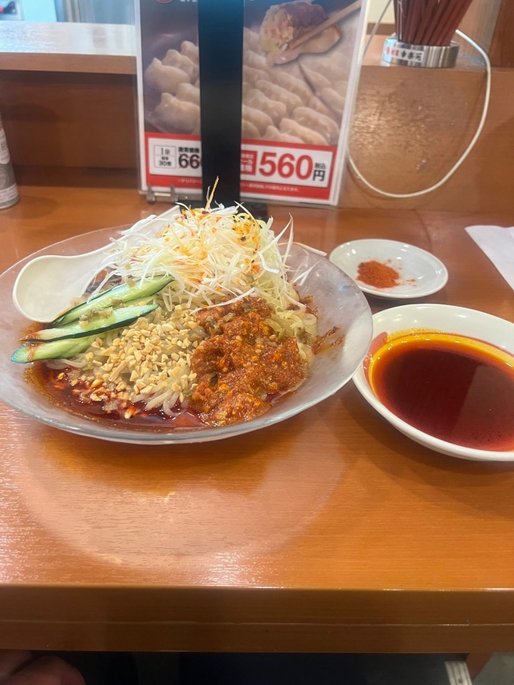 冷やし麻辣担々麺 +辛5+赤マー油