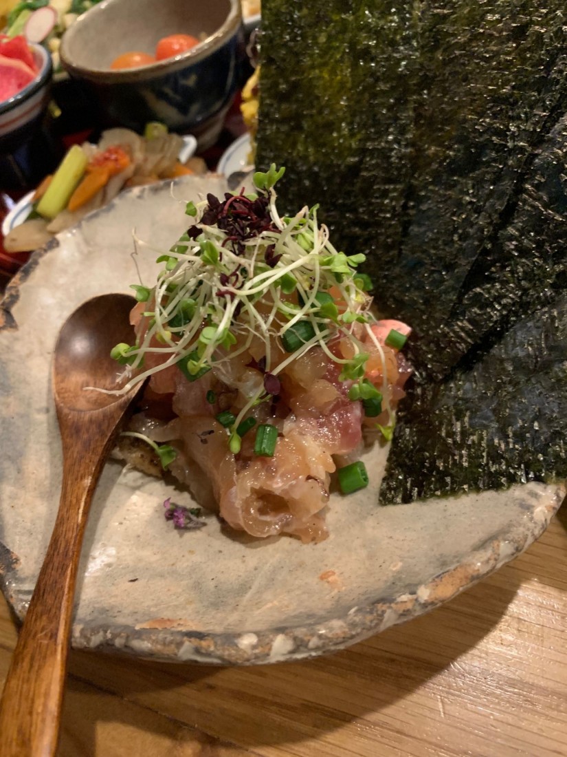 高知鮮魚の青唐辛子なめろう