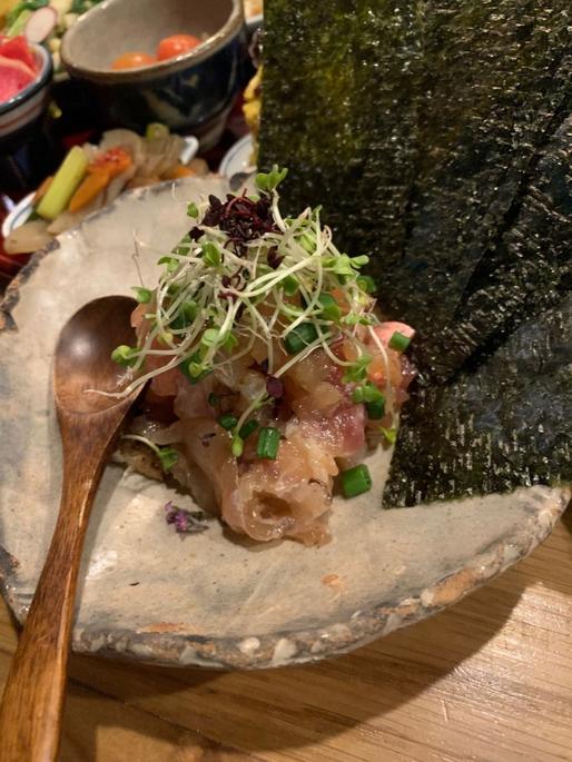 高知鮮魚の青唐辛子なめろう