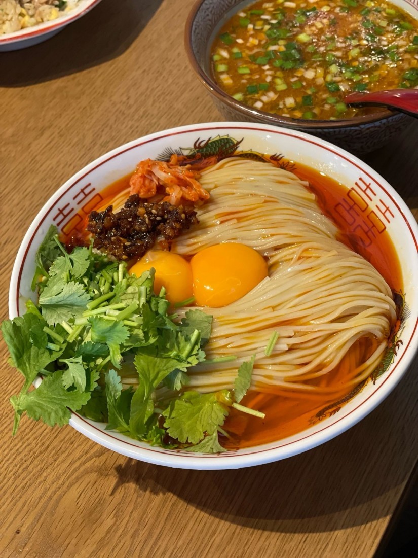 豚骨辣油昆布水つけ麺
