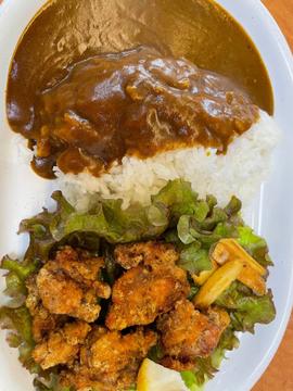 スパイシーフライドチキンとカレーライス 大辛