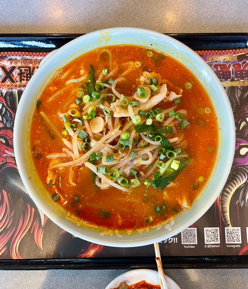 埼玉]らあめん花月嵐 大宮風渡野店の赤鬼ニンニク味噌 タンメン鬼魁x