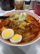 五目味噌タンメン 辛さx3半麺 バター 味付玉子 8辛