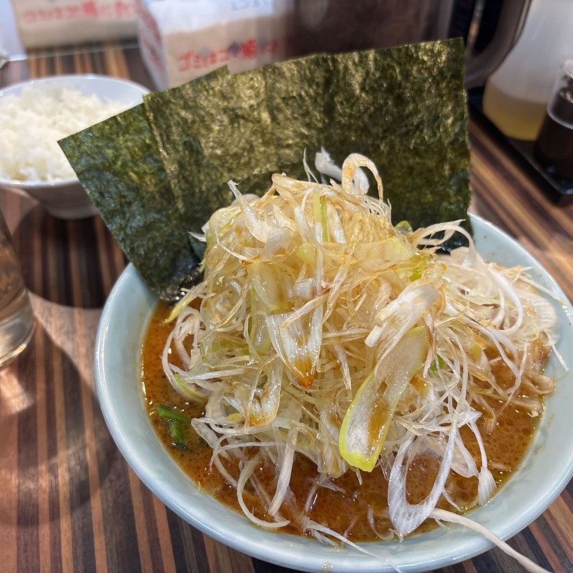 激辛ラーメン ネギ増し 激辛
