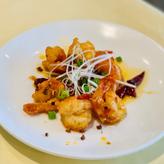 エビの四川唐辛子と山椒風味