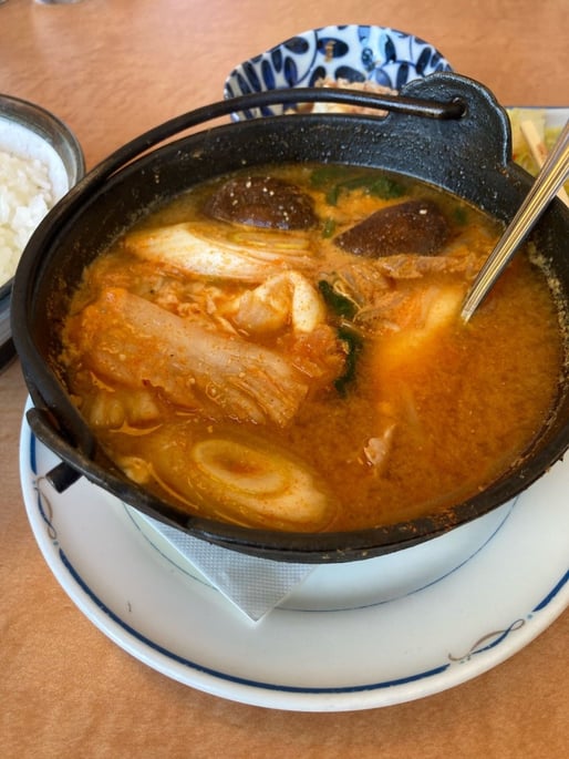 チゲ鍋定食 激辛