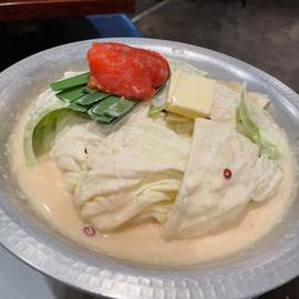 明太クリームもつ鍋