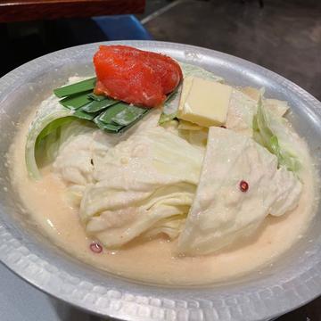 明太クリームもつ鍋
