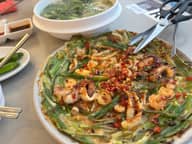 海鮮チヂミ 、カルグクス