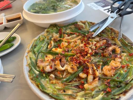 海鮮チヂミ 、カルグクス