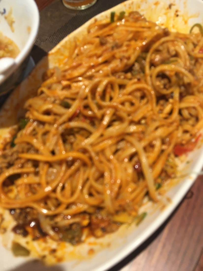 池袋揚の汁無し坦々麺 激辛