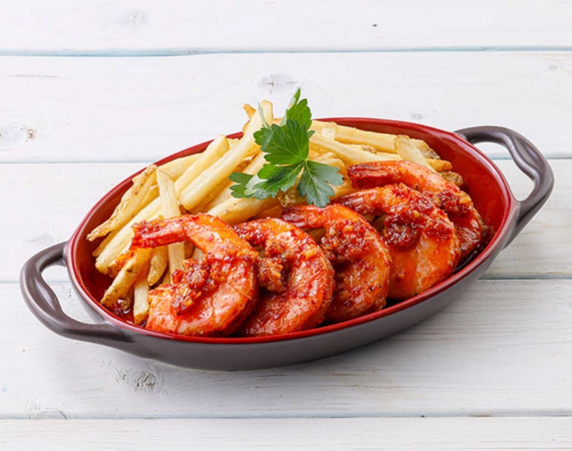 スパイシーガーリックシュリンプ＆フレンチフライ