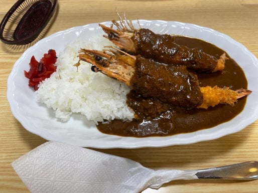 特大エビフライカレー
