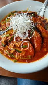 やみつき鬼辛なすミートスパ 超激鬼