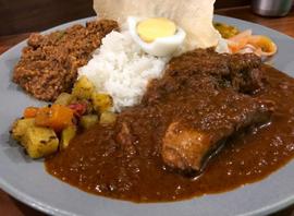 大辛チキンカレー＆キーマ＆豆MIX