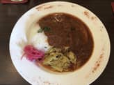 豚バラカレーとココナッツカレーのあいがけ 超辛