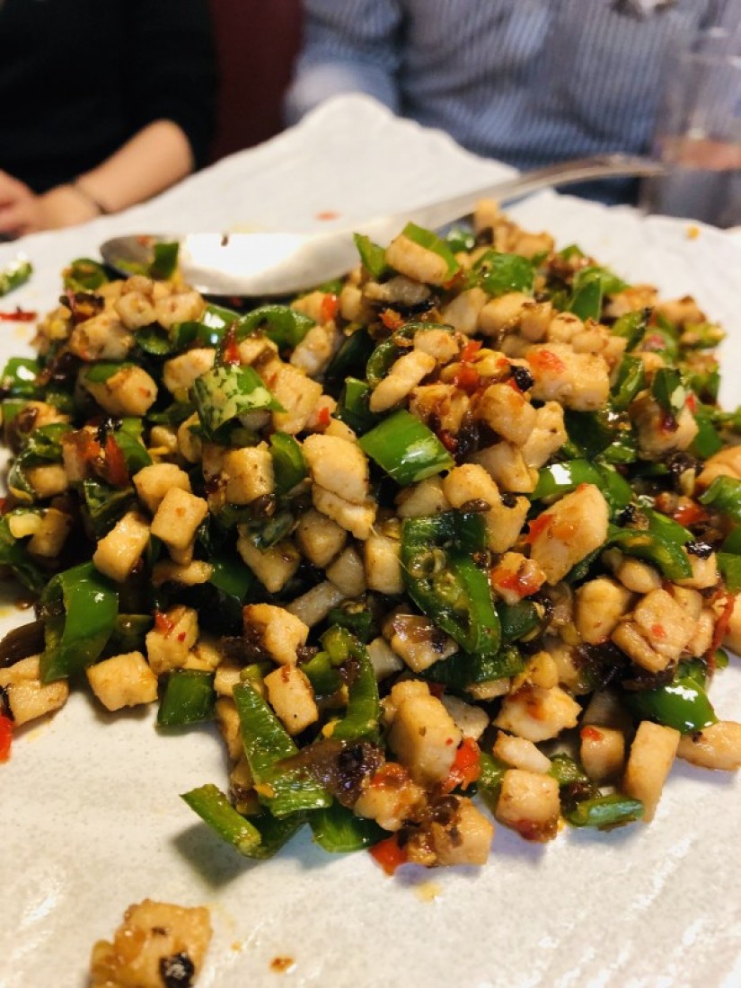 鶏肉と芽菜炒め