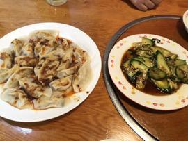 紅油餃子、紅油胡瓜