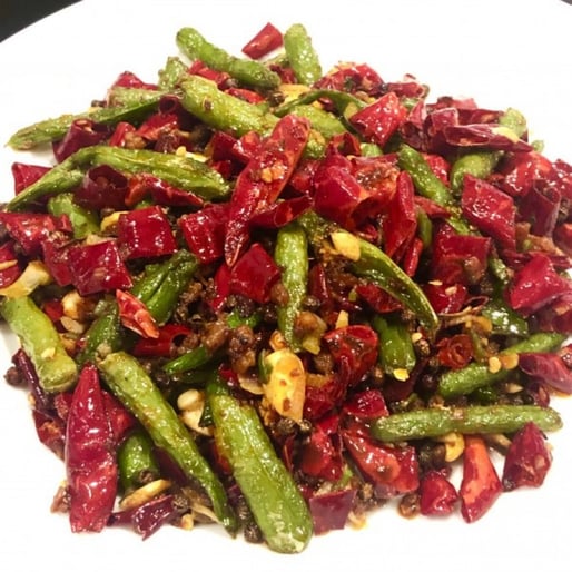 インゲンの四川風炒め 加辣