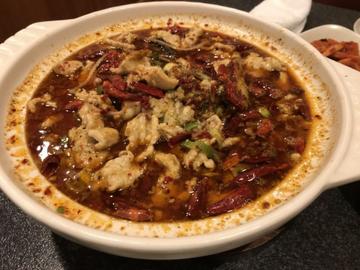 水煮肉片(野菜と肉のピリ辛かけ)