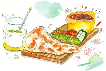 甘みがあるのでナンとラッシーもオススメ！