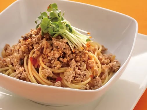 ピリ辛担々麺風スパゲティ