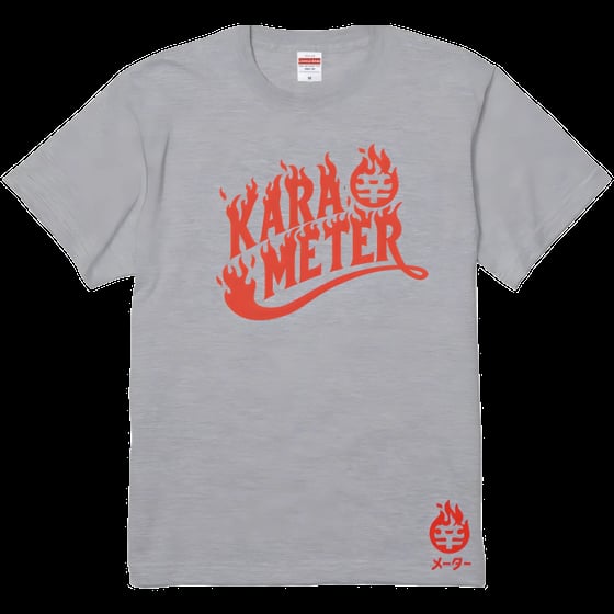 辛メーターファイアーロゴTシャツ GRAY