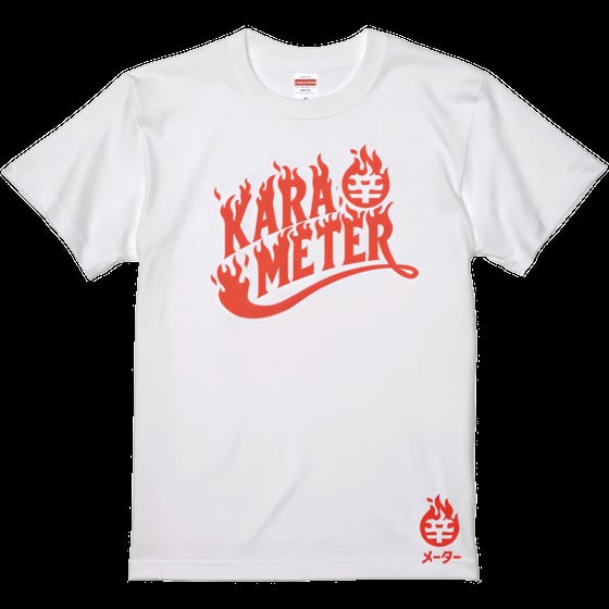 辛メーターファイアーロゴTシャツ WHITE