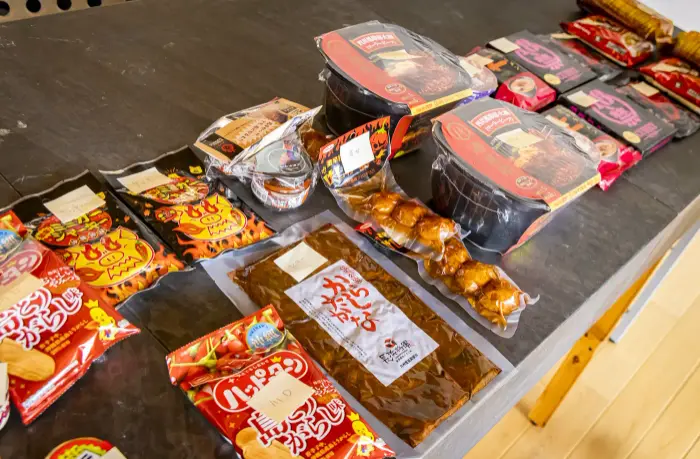 実験に使う辛い商品やリセットアイテム