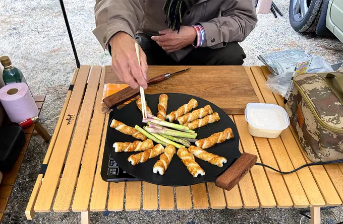 アスパラ in ちくわ