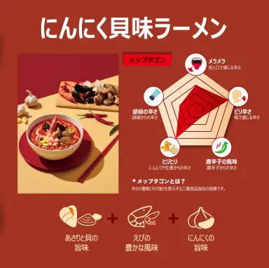 『メップタゴン』にんにく貝味ラーメン