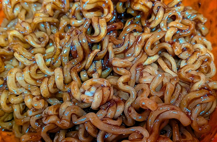 ジャジャンブルダック炒め麺の完成品