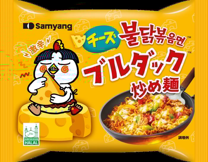 チーズブルダック炒め麺のパッケージ