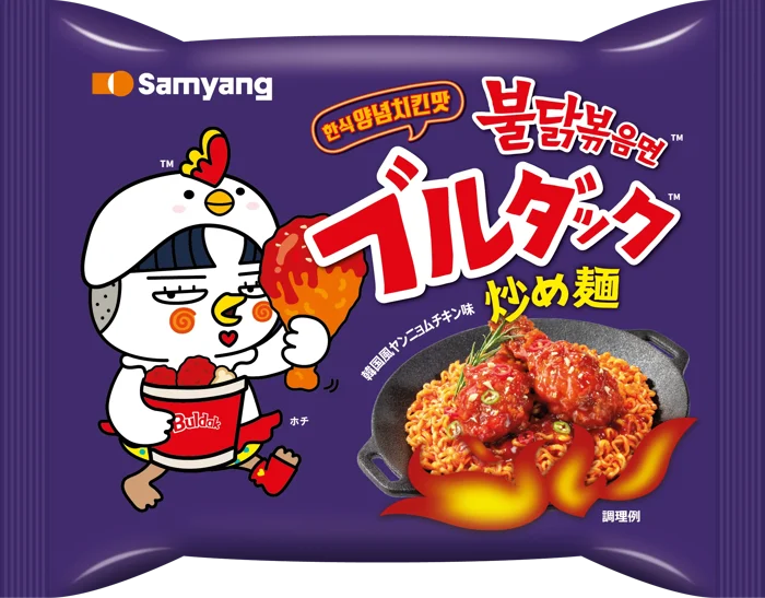 ヤンニョムチキン味ブルダック炒め麺のパッケージ